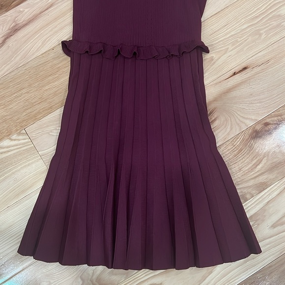 Zara knit dress with ruffle straps and pleats! - Picture 3 of 4